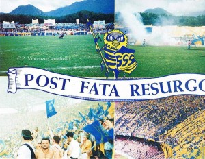 Collage sui tifosi della Juve Stabia nel recente passato (foto dalla rete)