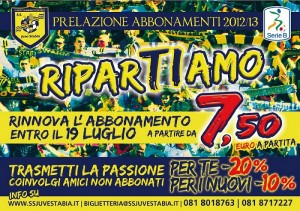 Ecco il manifesto della nuova campagna abbonamenti (fonte: ssjuvestabia)