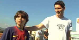 Gabriel incontra Messi (foto dalla rete)