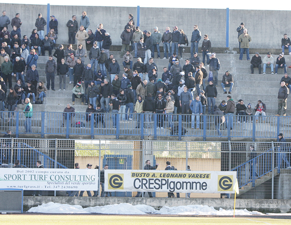 Il settore dello Stadio Speroni di Busto Arsizio (foto dalla rete)