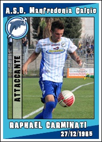 Raphael Carminati, attaccante del Manfredonia (foto:asdmanfredoniacalcio.it)