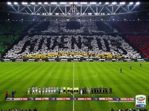 La coreografia messa in atto prima di Juventus-Inter