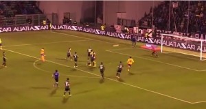 Il gol del pareggio della Juventus contro il Sassuolo