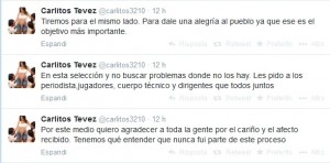 I tweet di Carlos Tevez