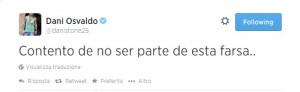 Il tweet polemico di Osvaldo