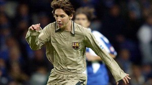 Messi ai tempi delle giovanili (foto www.lionelmessi.com.es)