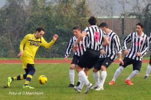 Noselli in azione con la maglia del Sasso Marconi