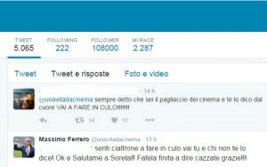 Parole grosse tra un follower e Ferrero