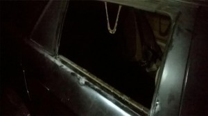 L'auto di De Angelis (foto da Facebook)