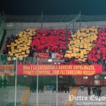 Coreografia dei tifosi sanniti prima del fischio d'inizio!