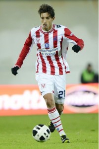 Luca Castiglia in azione con la casacca del Vicenza (foto della rete)